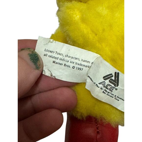 Looney Tunes 1997 Tweety Ice Skating Christmas Hat Stuffed Plush Doll Toy 10” - Picture 6 of 11